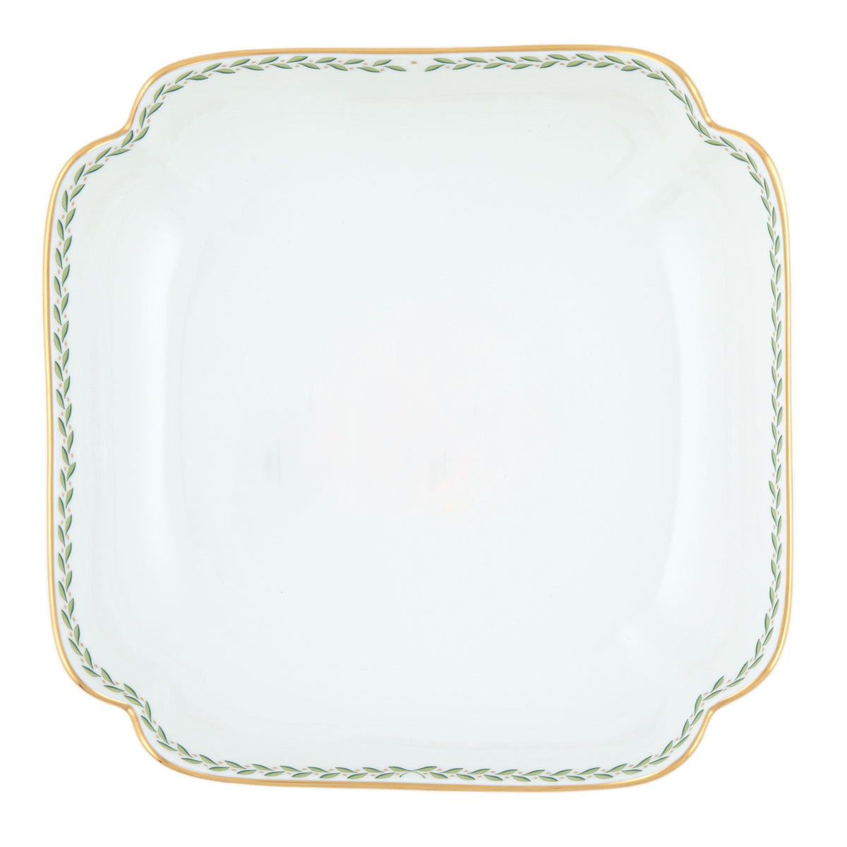 Green Laurel Square Fruit Dish