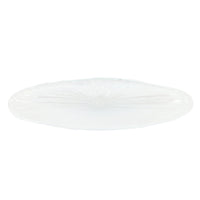 Onda Glass White Long Oval Bowl