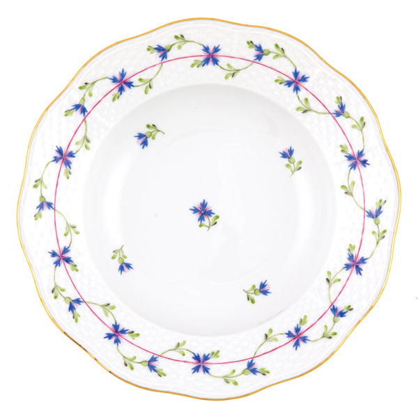 Blue Garland Rim Soup Plate