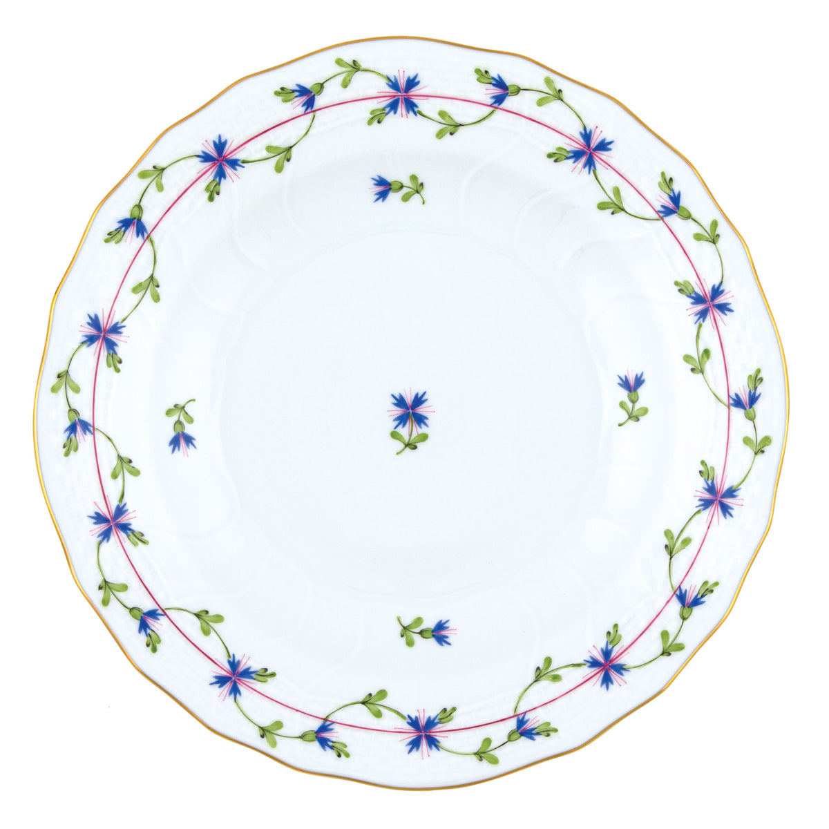Blue Garland Dessert Plate