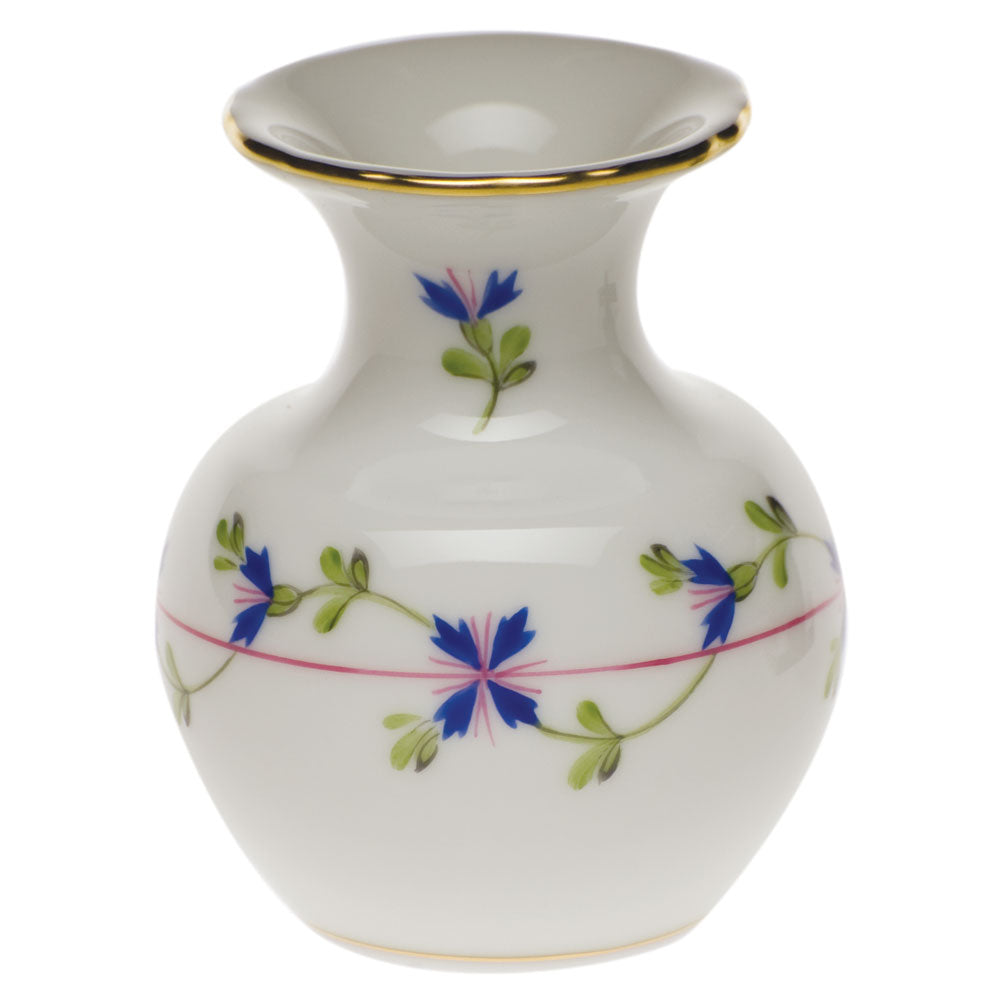 Blue Garland Medium Bud Vase with Lip