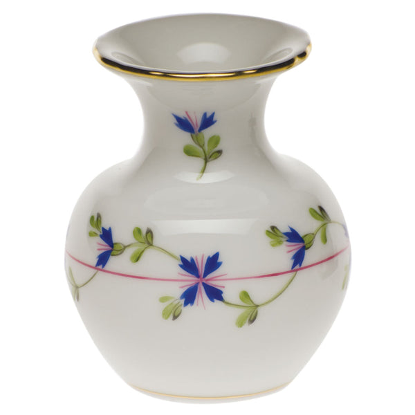 Blue Garland Medium Bud Vase with Lip
