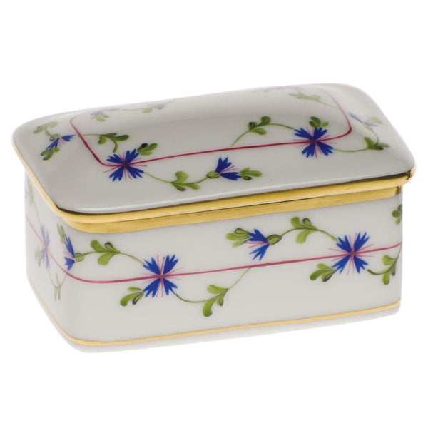 Blue Garland Rectangular Box