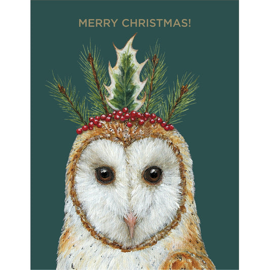 Christmas Owl Card with foil