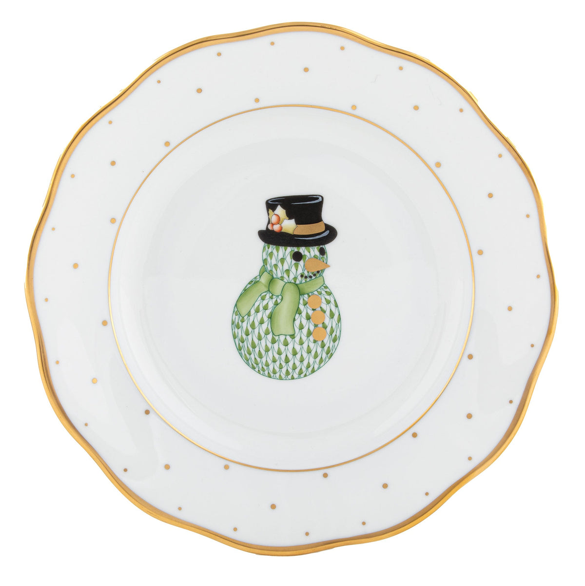 Christmas Dessert Plate - Snowman, Snowman