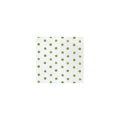 Papersoft Napkins Dot Green Cocktail Napkins