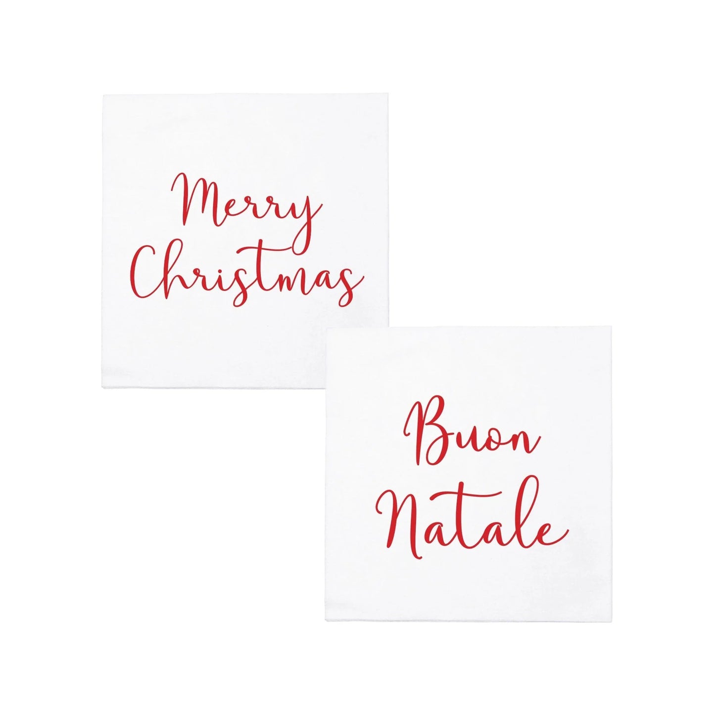 Papersoft Napkins Merry Christmas/Buon Natale Cocktail Napkins