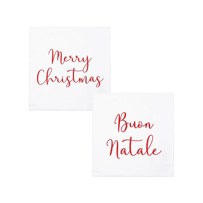 Papersoft Napkins Merry Christmas/Buon Natale Cocktail Napkins