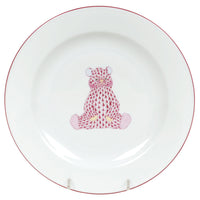 Plate with Abc — Raspberry · Bear