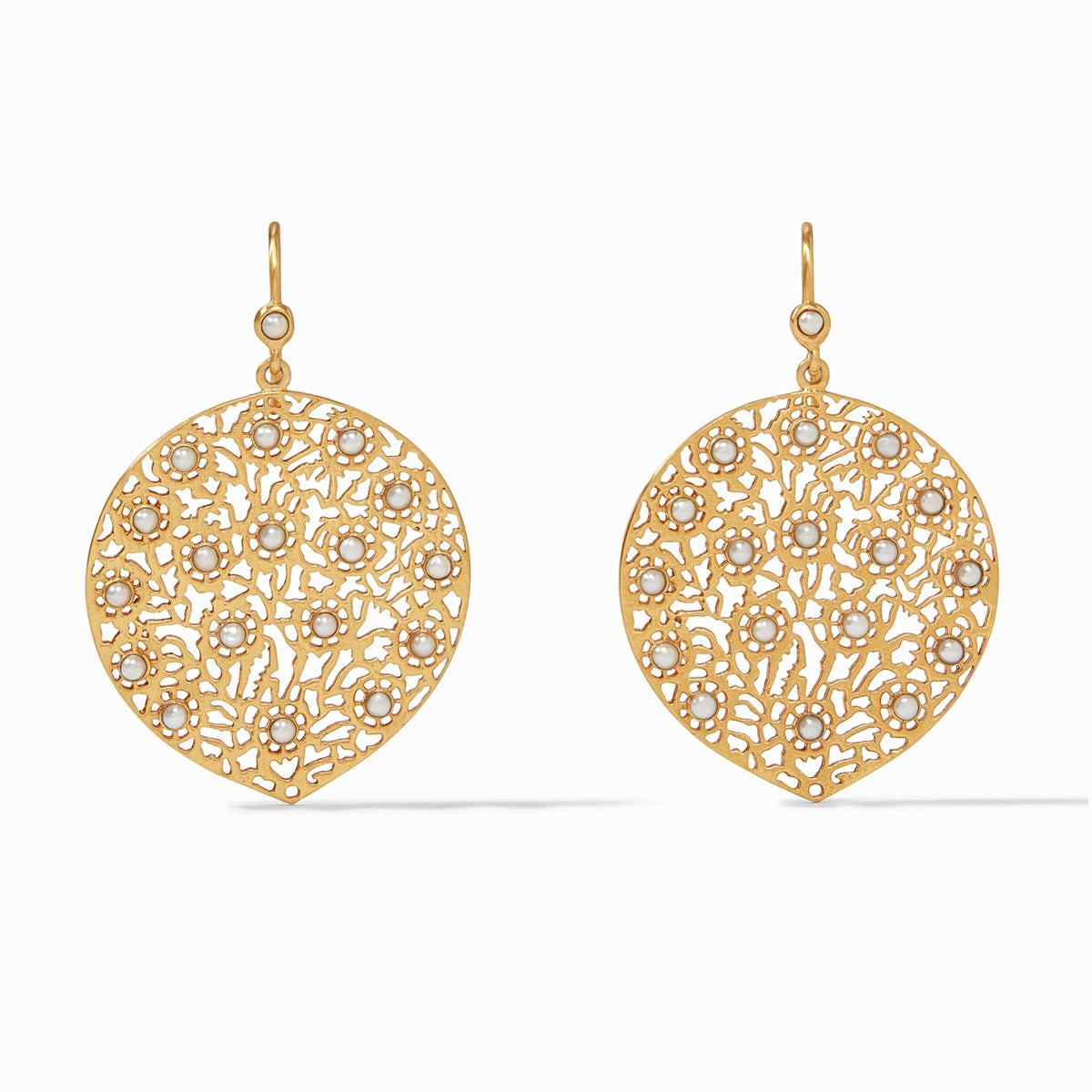 Julie Vos Peacock Earring, Pearl