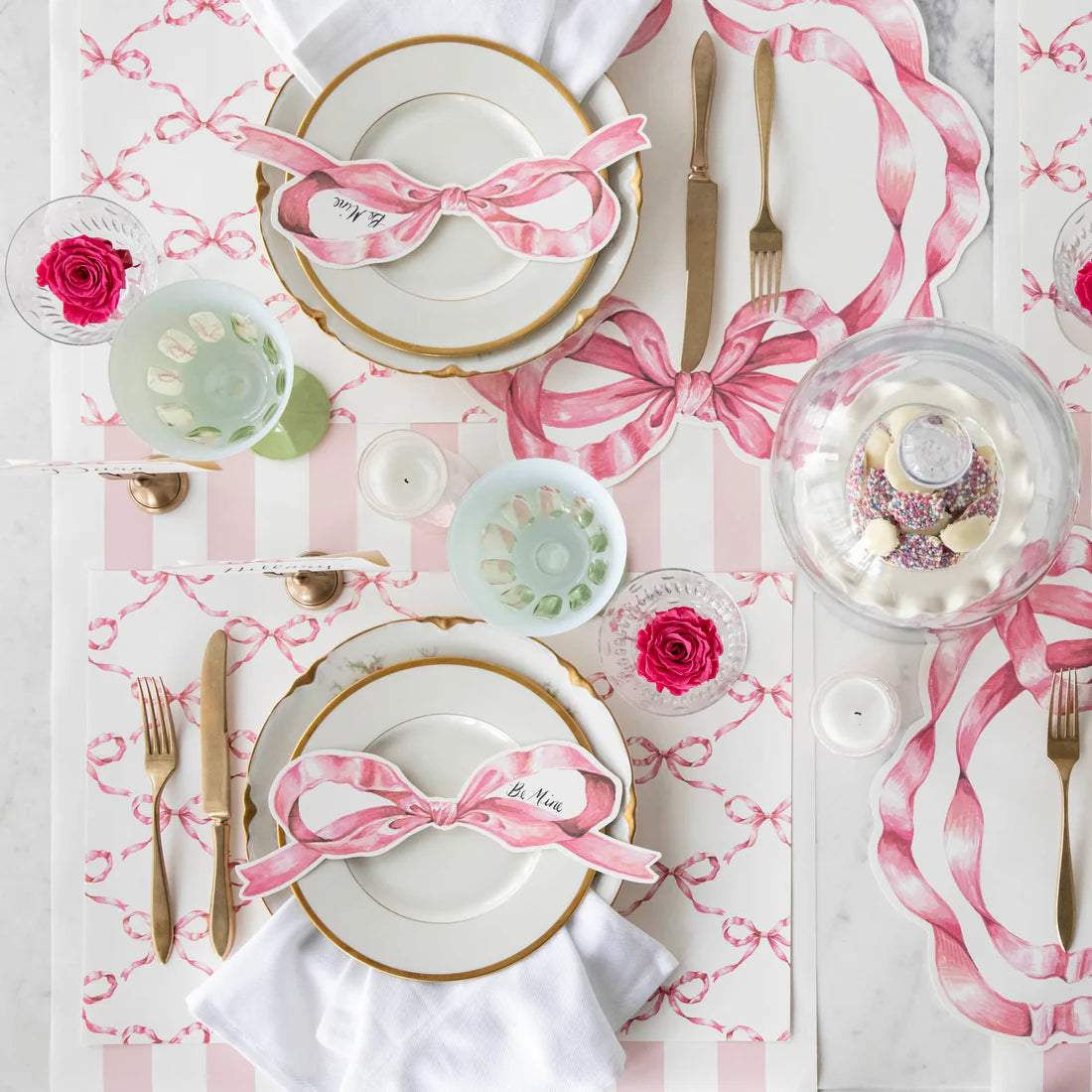 Pink Bow Table Accent