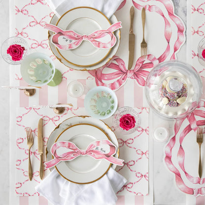 Pink Bow Table Accent