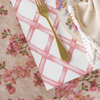 Pink Lattice Placemat