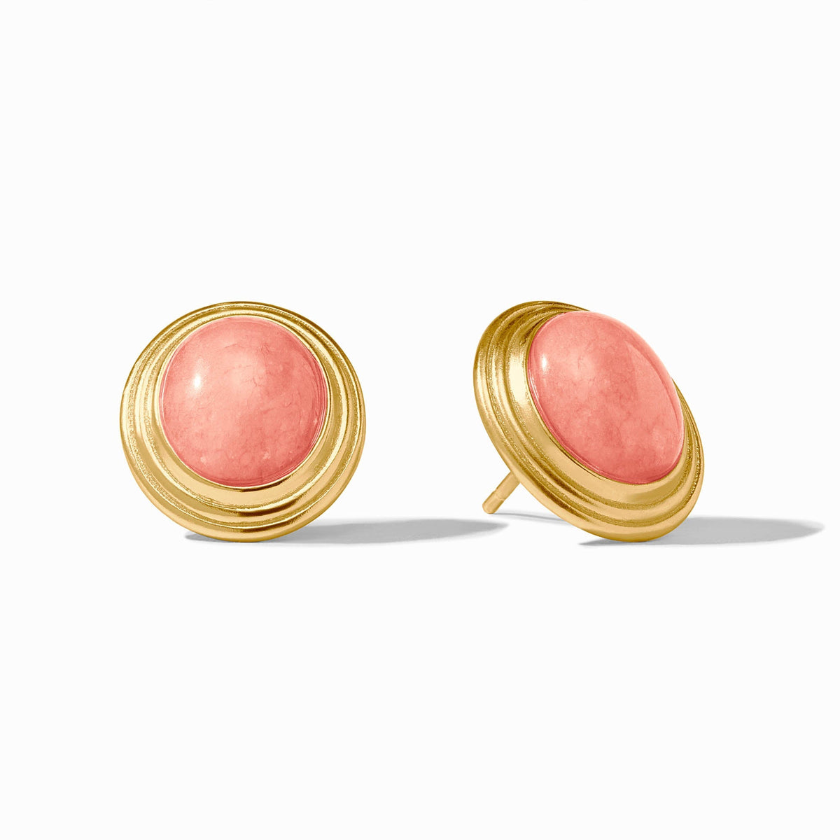 Julie Vos Portofino Stone Stud, Melon Jade
