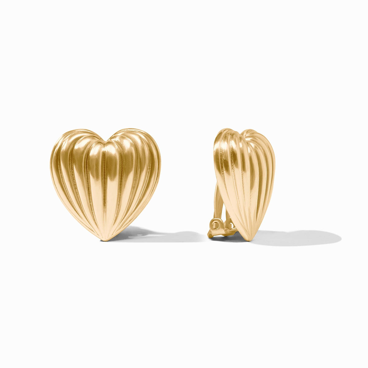 Julie Vos Puffy Heart Clip, Gold