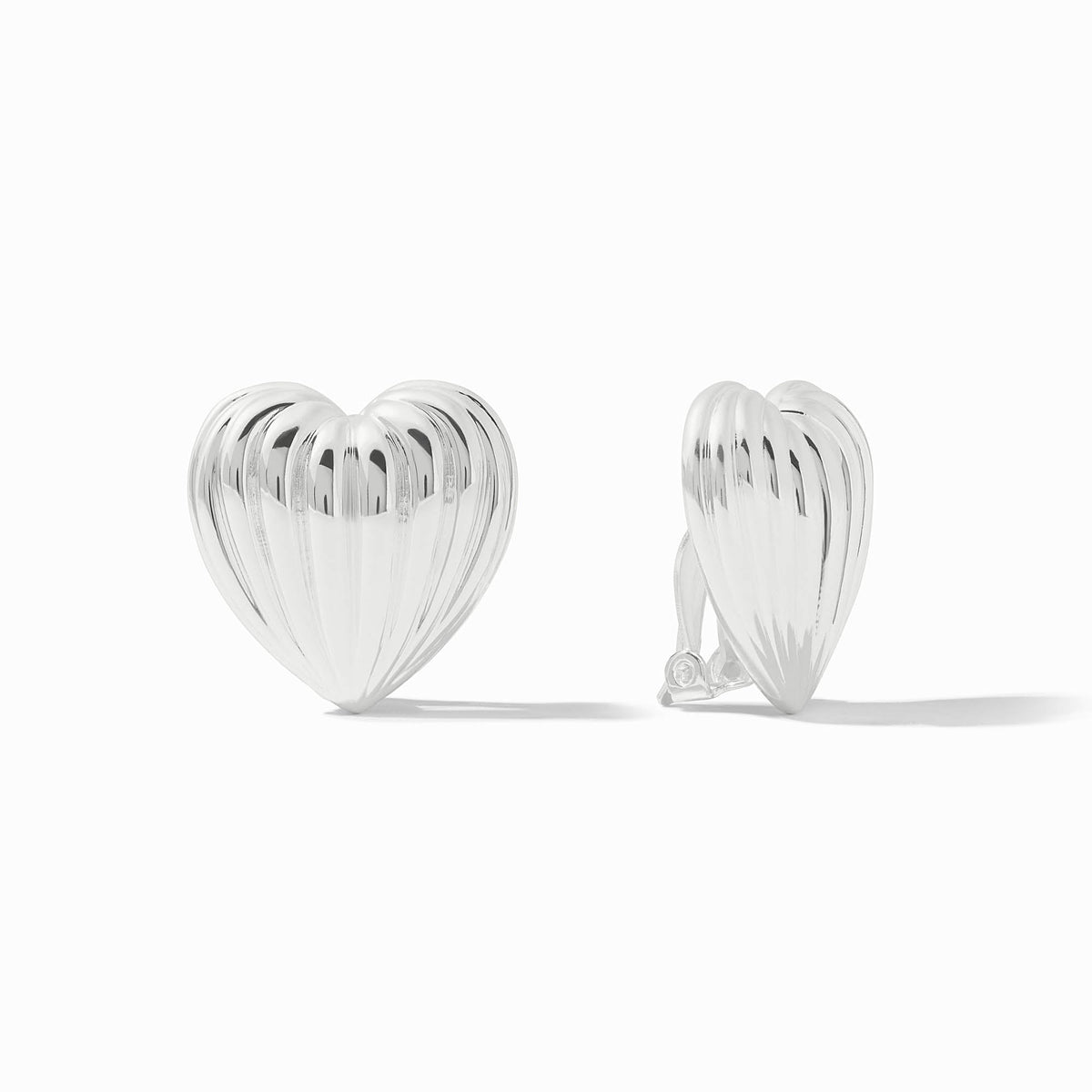 Julie Vos Sterling Puffy Heart Clip, Silver