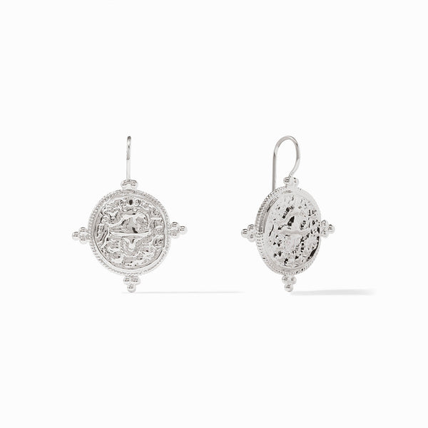 Sterling Quatro Coin Earring