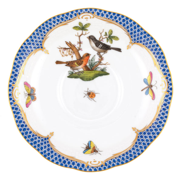 Rothschild Bird Blue Tea Saucer, Motif 5