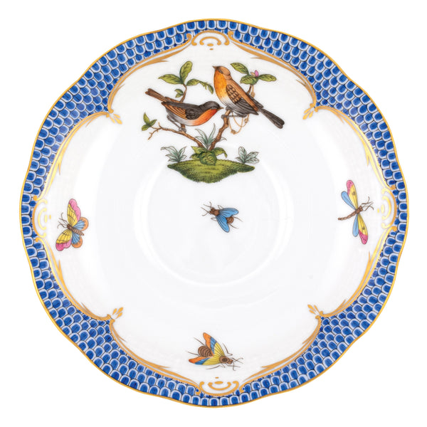 Rothschild Bird Blue Tea Saucer, Motif 9