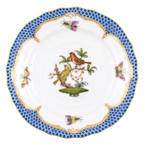 Rothschild Bird Blue Bread and Butter Plate, Motif 6