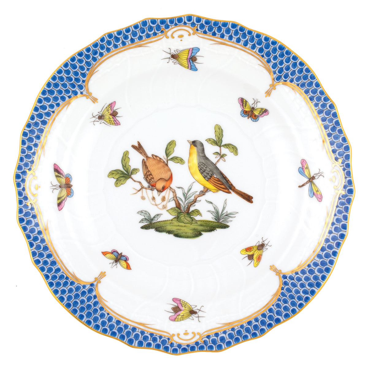 Rothschild Bird Blue Salad Plate, Motif 7