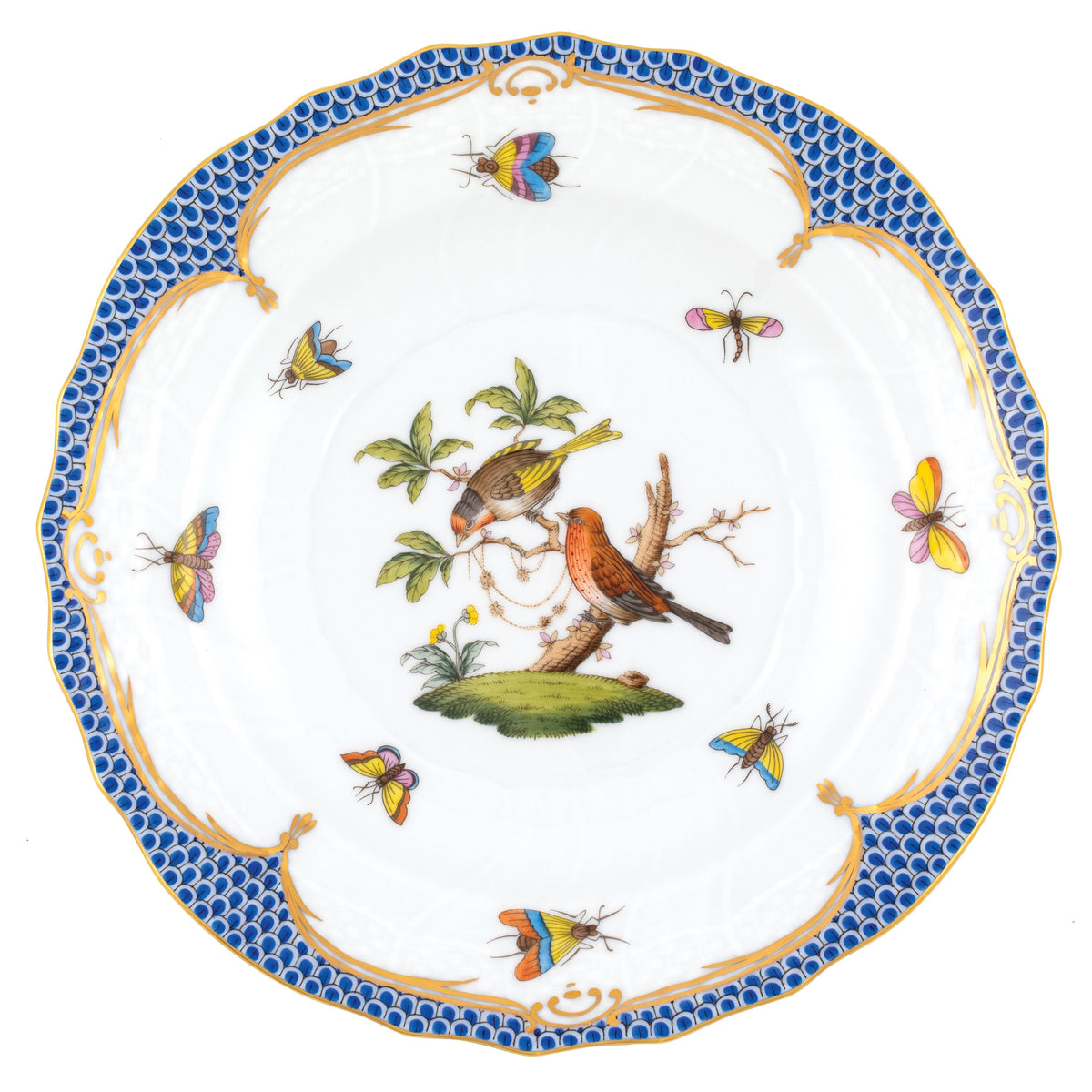 Rothschild Bird Blue Salad Plate, Motif 10