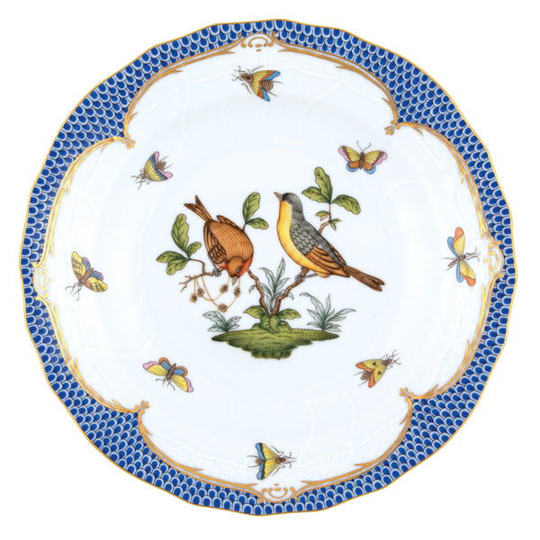 Rothschild Bird Blue Dessert Plate, Motif 7