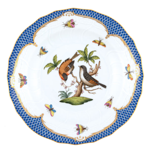 Rothschild Bird Blue Dessert Plate, Motif 12
