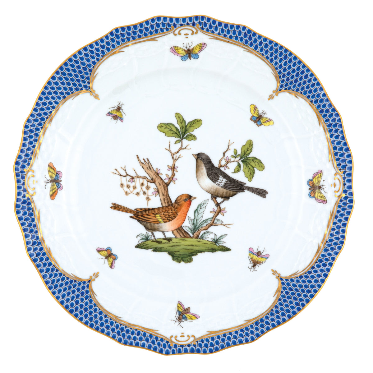 Rothschild Bird Blue Service Plate, Motif 5