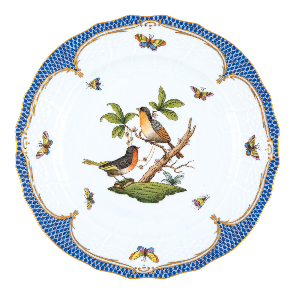 Rothschild Bird Blue Service Plate, Motif 8