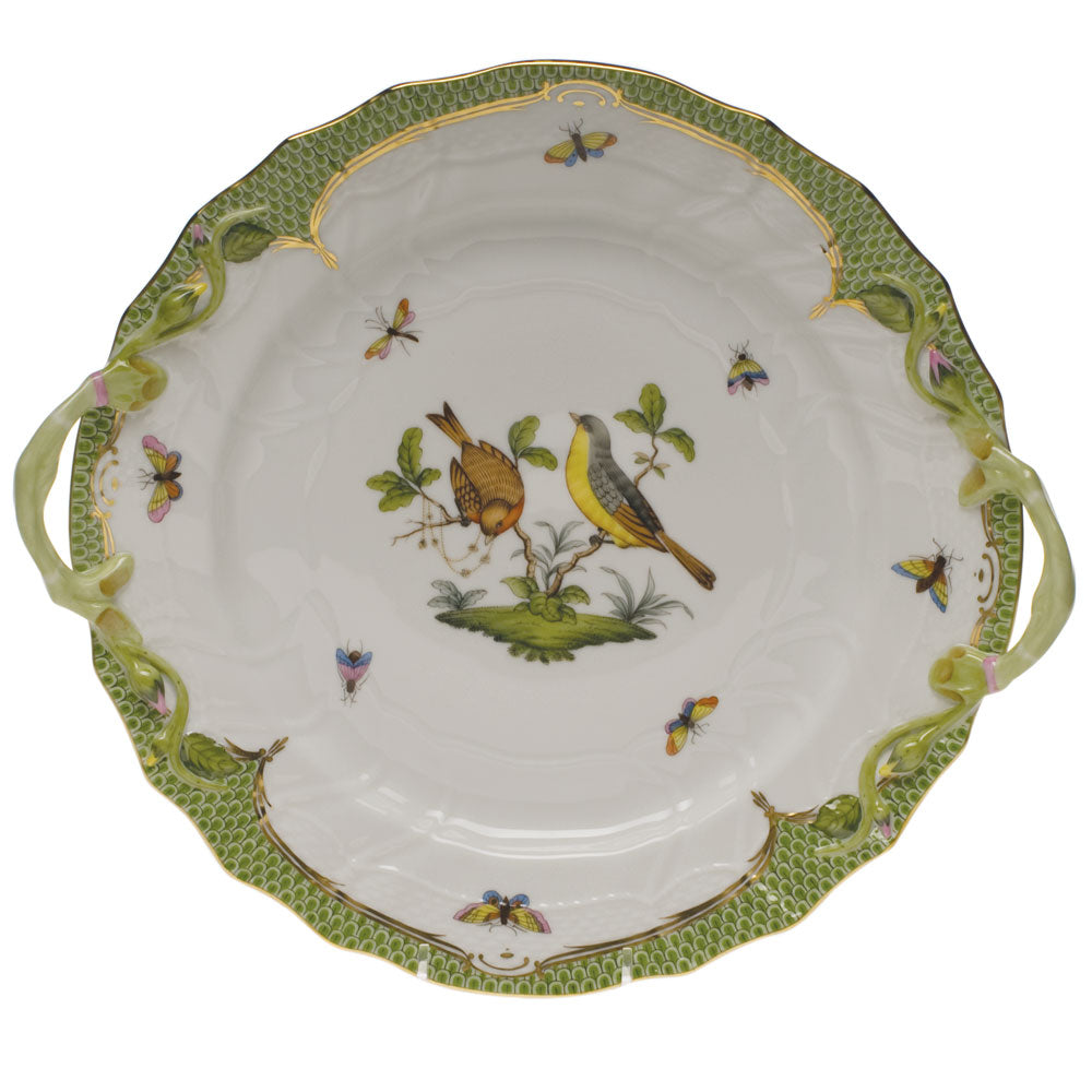 Rothschild Bird Green Chop Plate with Handles