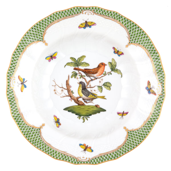 Rothschild Bird Green Rim Soup, Motif 3