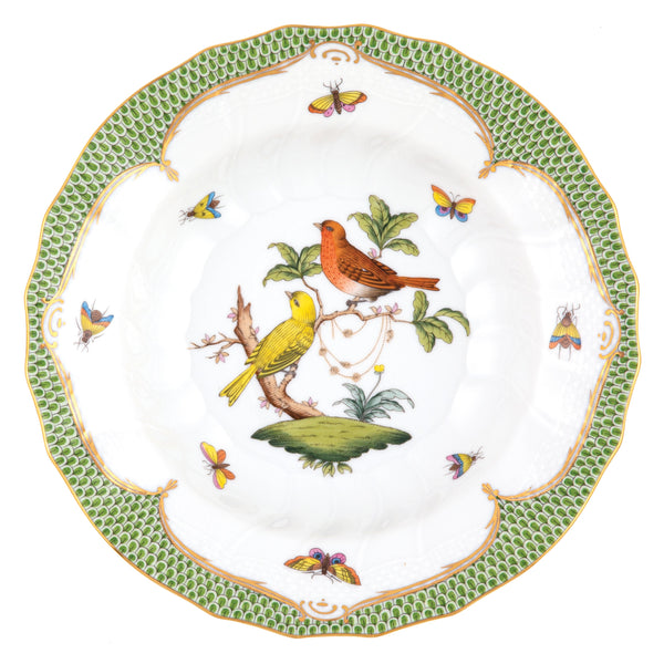 Rothschild Bird Green Rim Soup, Motif 6