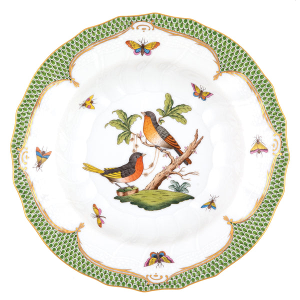 Rothschild Bird Green Rim Soup, Motif 8
