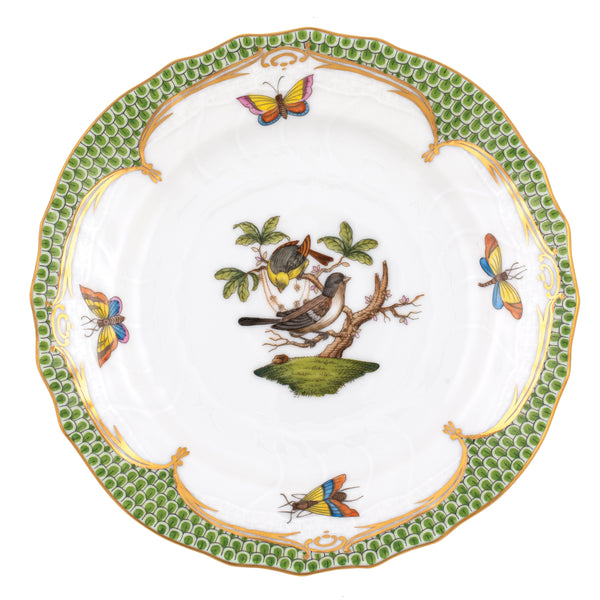 Rothschild Bird Green Bread and Butter Plate, Motif 1