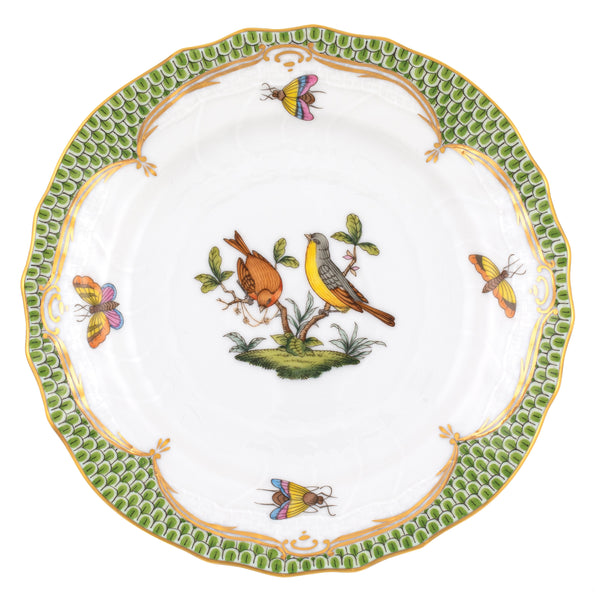 Rothschild Bird Green Bread and Butter Plate, Motif 7