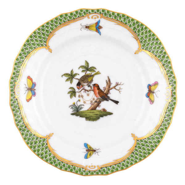 Rothschild Bird Green Bread and Butter Plate, Motif 10
