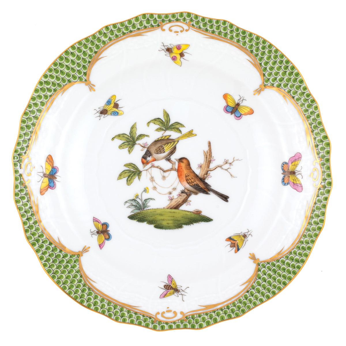 Rothschild Bird Green Salad Plate, Motif 10