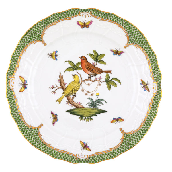 Rothschild Bird Green Service Plate, Motif 6