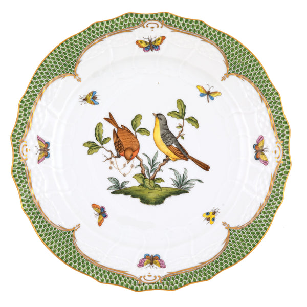 Rothschild Bird Green Service Plate, Motif 7
