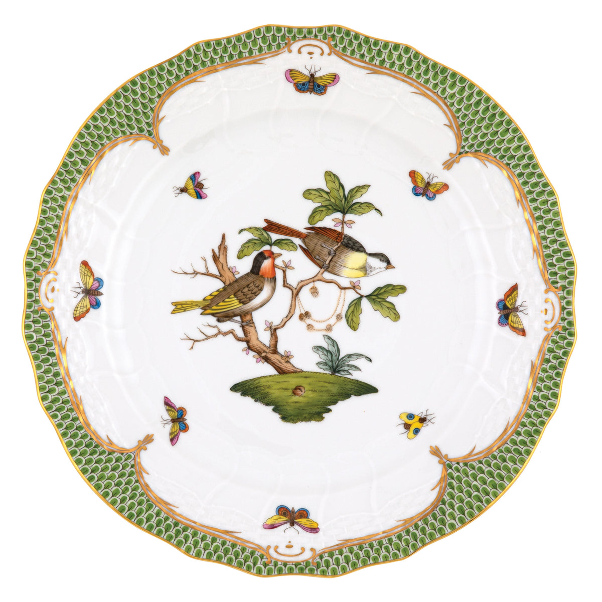 Rothschild Bird Green Service Plate, Motif 11