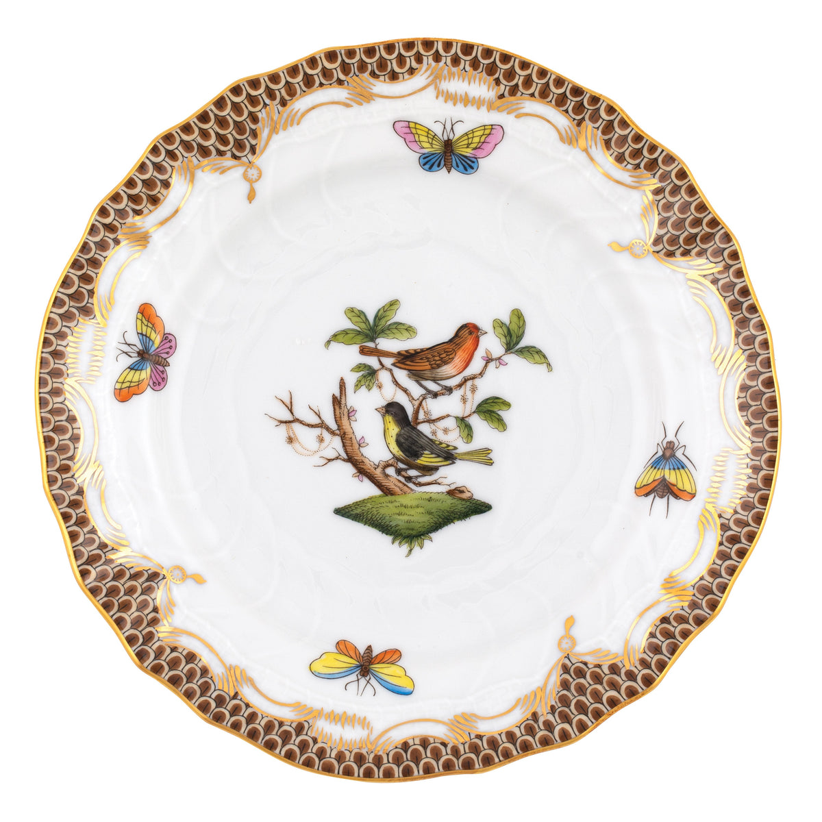Rothschild Bird Brown Bread and Butter Plate, Motif 3