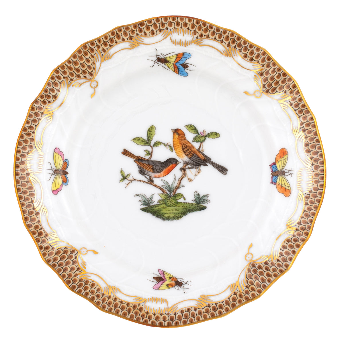 Rothschild Bird Brown Bread and Butter Plate, Motif 9