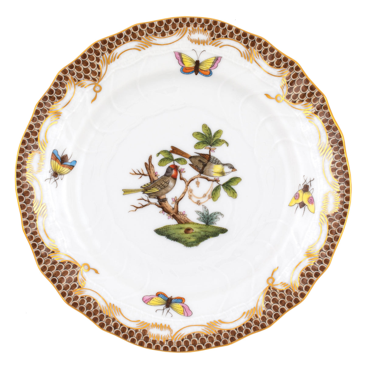 Rothschild Bird Brown Bread and Butter Plate, Motif 11