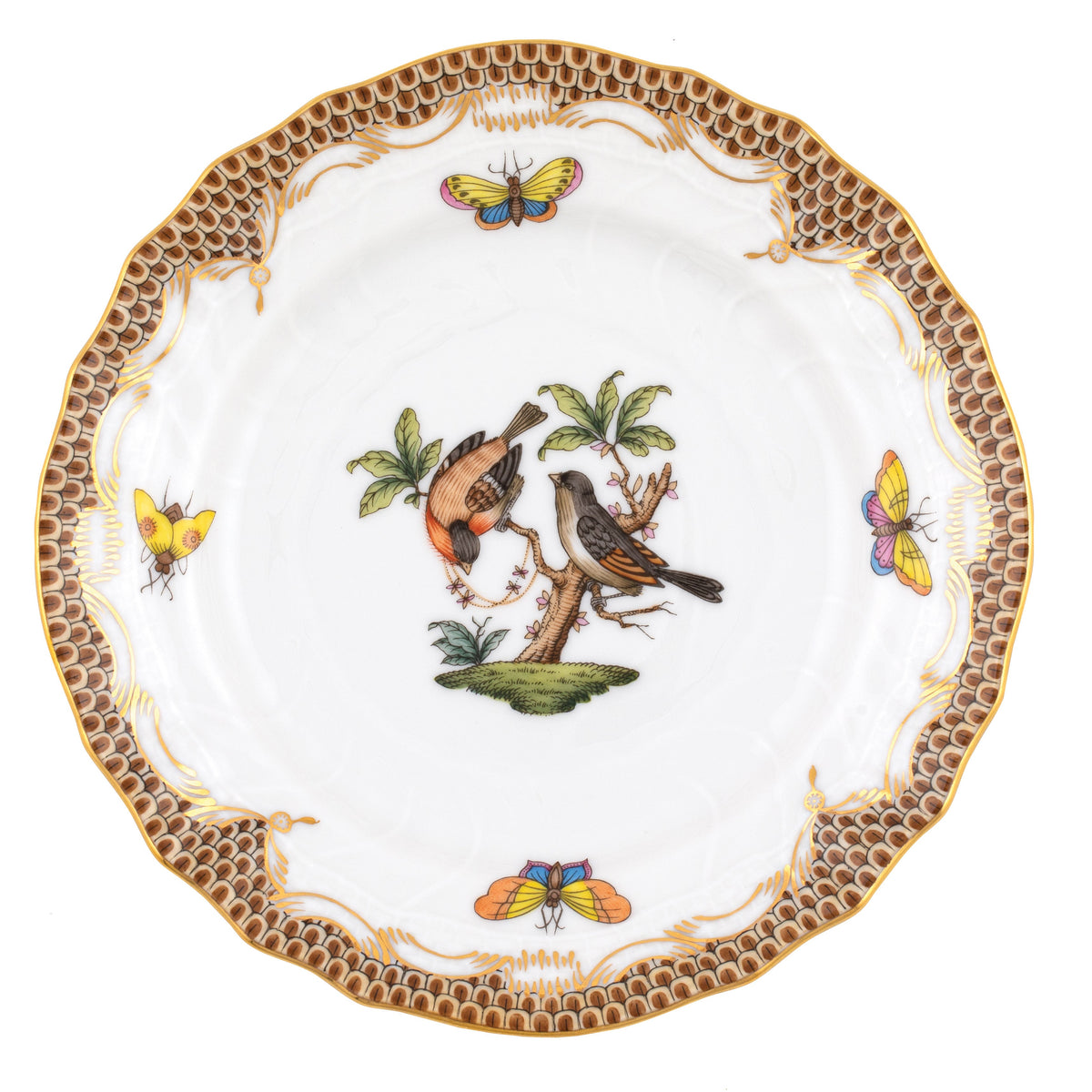 Rothschild Bird Brown Bread and Butter Plate, Motif 12