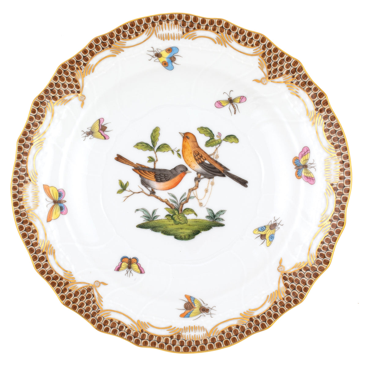 Rothschild Bird Brown Salad Plate, Motif 9