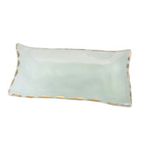 Frosted Gold Shells Rectangular Tray