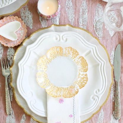 Rufolo Glass Gold Canape Plate