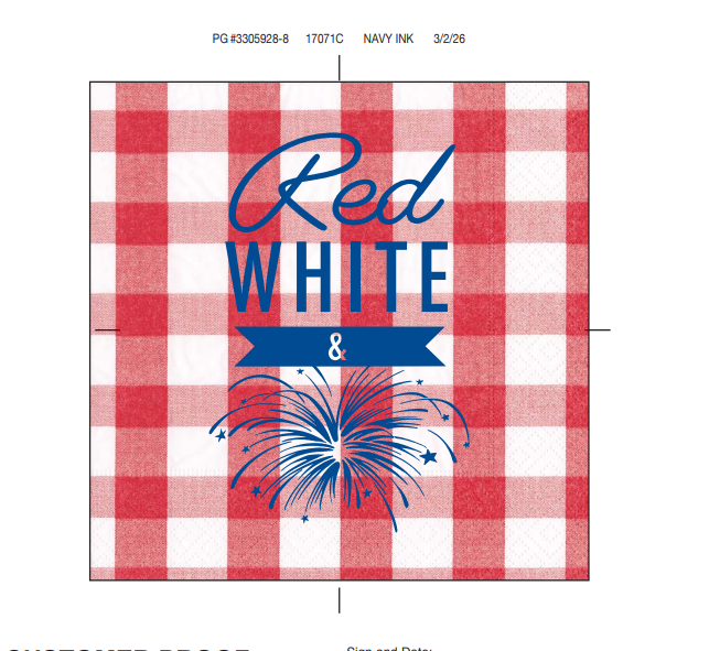 Red, White, & Blue Cocktail Napkins