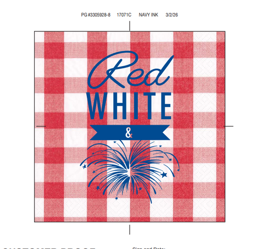 Red, White, & Blue Cocktail Napkins
